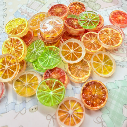 30pc mini citrus charm mix 10mm
