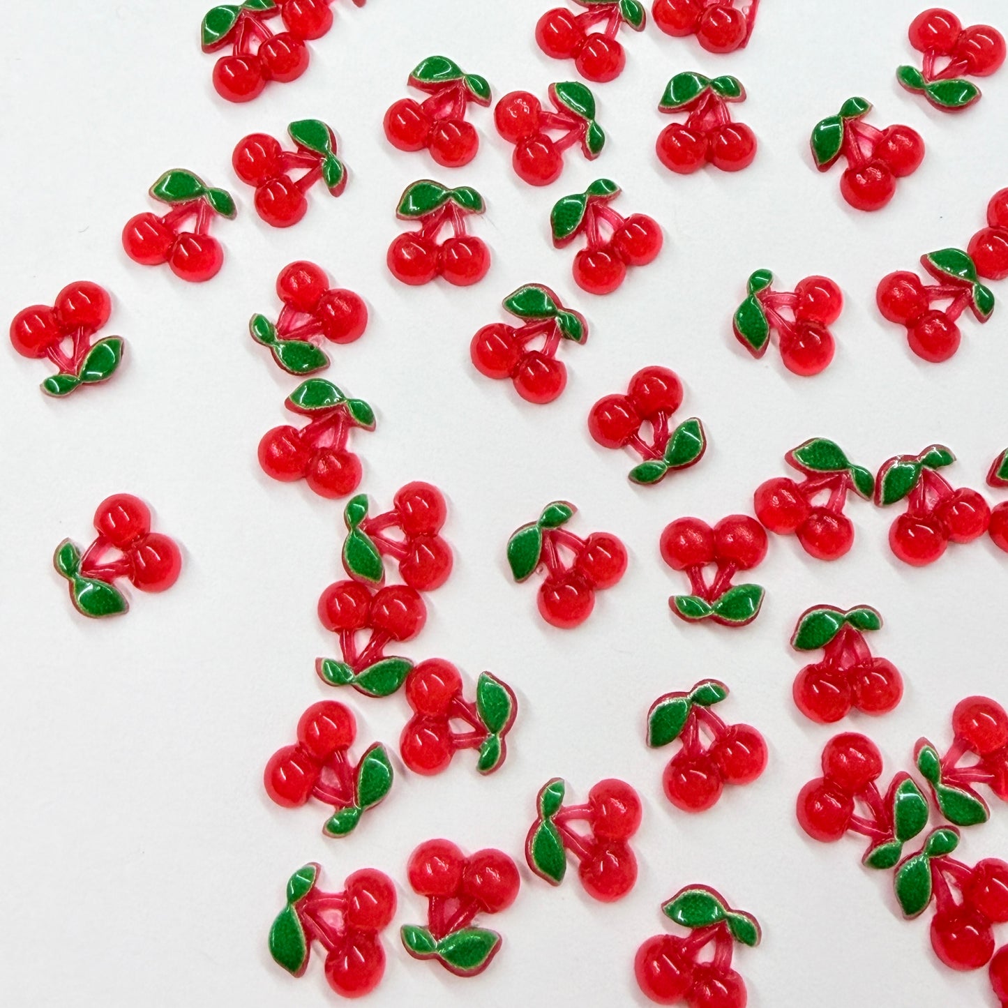 50pc mini cherry charm mix 8mm