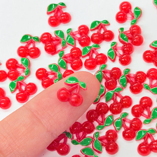 50pc mini cherry charm mix 8mm