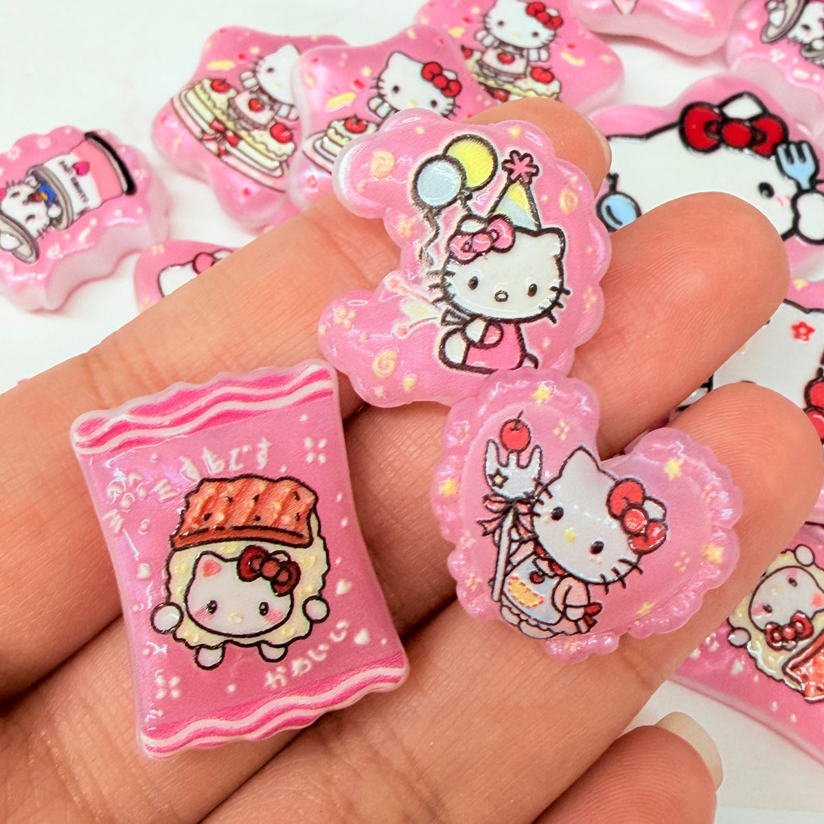 Pink kt Beads Mix 20pc