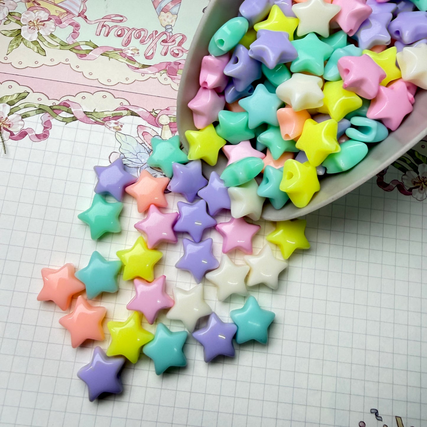 Pastel Mini Star Beads
