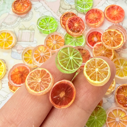 30pc mini citrus charm mix 10mm