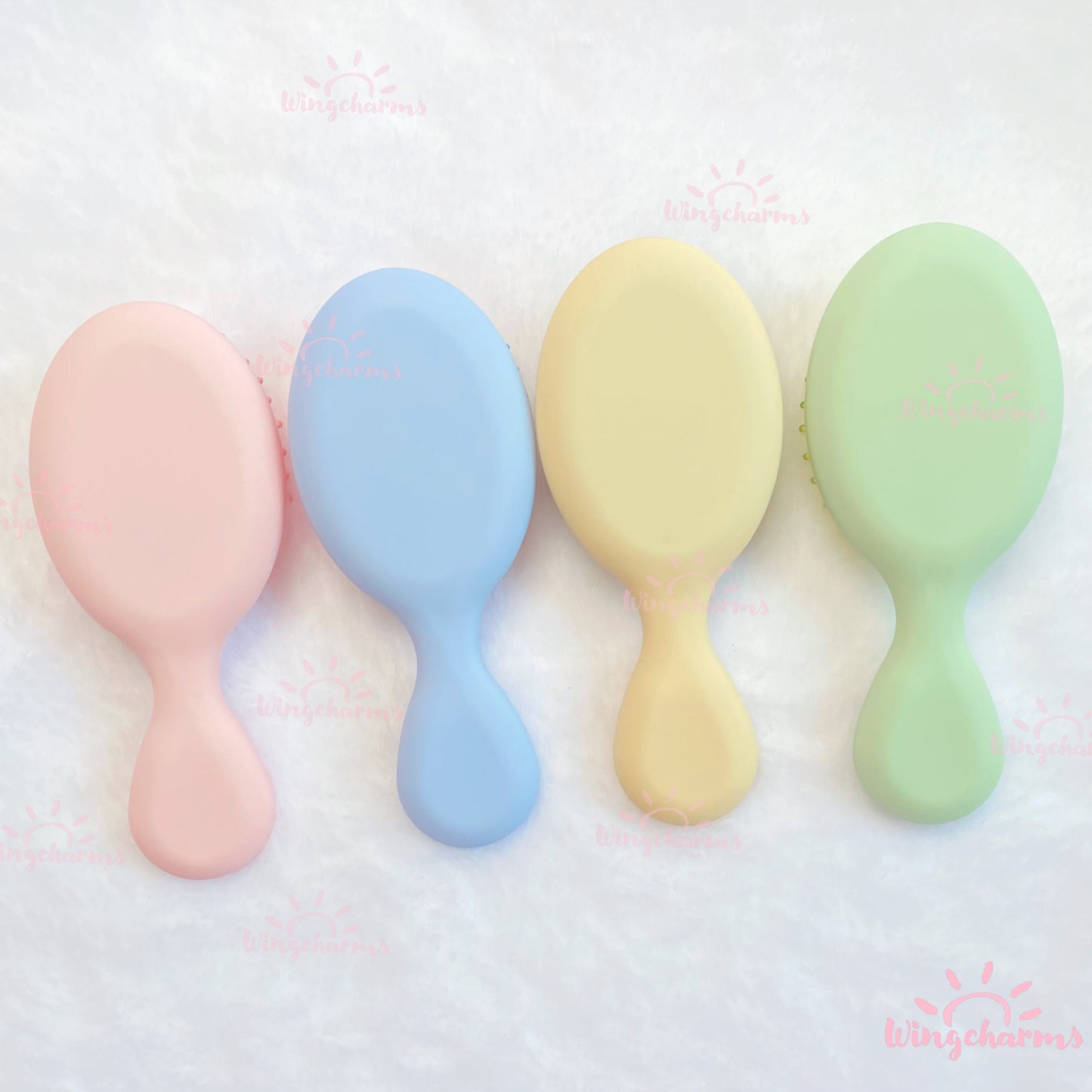 Decoden Hairbrush Blank, Decoden Haircomb, Soft Hairbrush, Pastel Color Matte Hairbrush