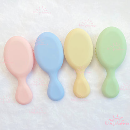 Decoden Hairbrush Blank, Decoden Haircomb, Soft Hairbrush, Pastel Color Matte Hairbrush