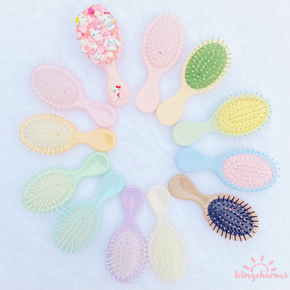 Decoden Hairbrush Blank, Decoden Haircomb, Soft Hairbrush, Pastel Color Matte Hairbrush