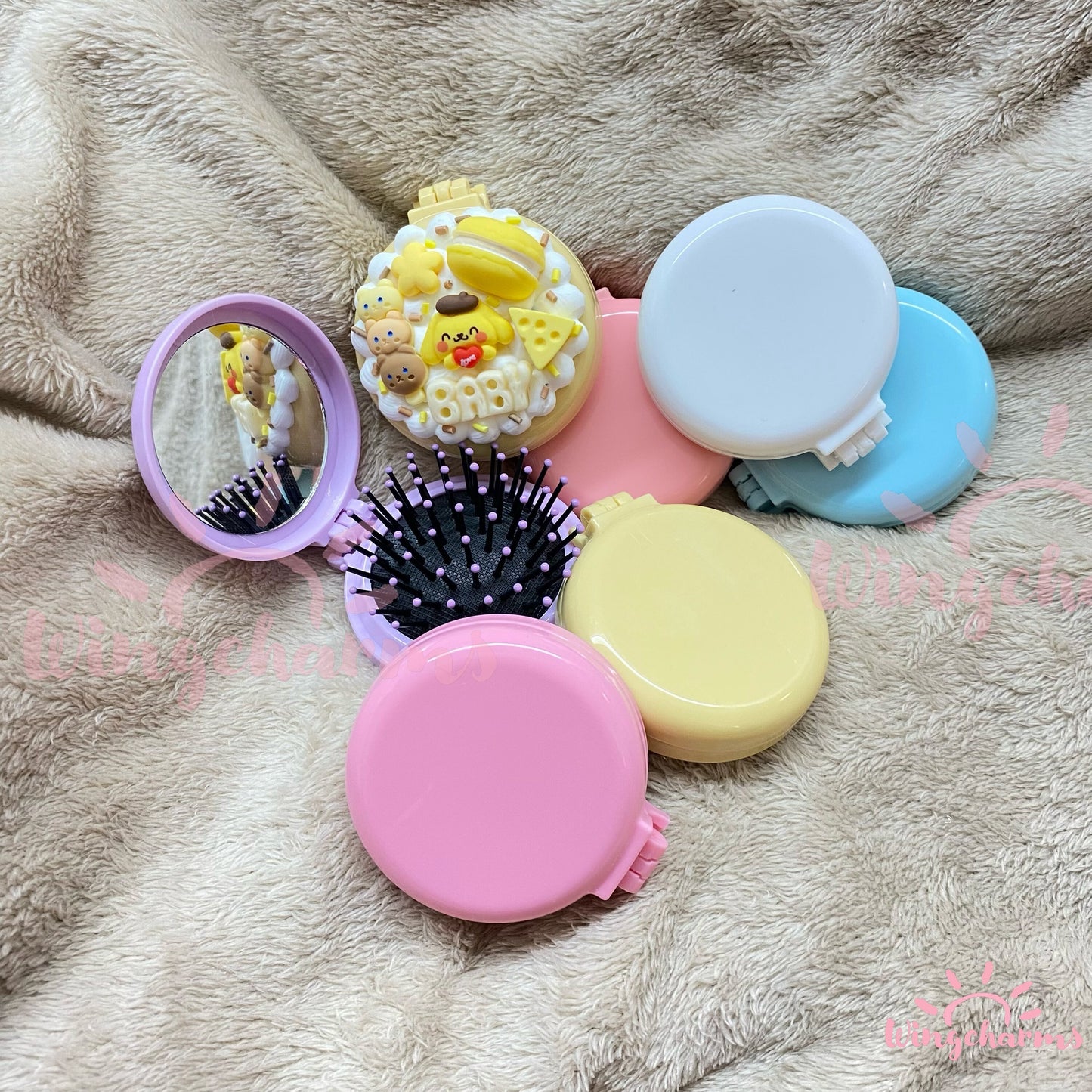 Pocket Size Mirror and Comb Combo for Decoden Projects, Decoden blanks