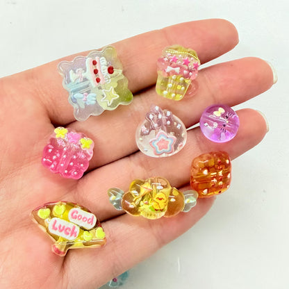 Kawaii shimmer Jelly Acrylic Beads Mix