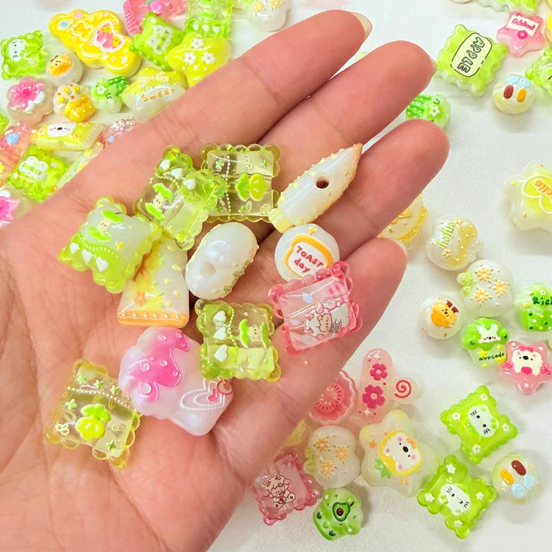 Tropical shade Acrylic Beads Mix