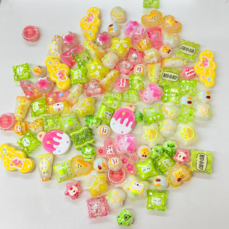Tropical shade Acrylic Beads Mix