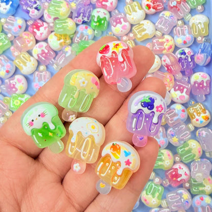 Ice Cream Popsicles Kawaii Acrylic Beads Mix