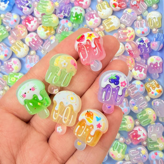 Ice Cream Popsicles Kawaii Acrylic Beads Mix