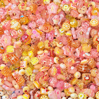 Fruit Punch shade Acrylic Beads Mix