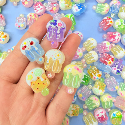 Ice Cream Popsicles Kawaii Acrylic Beads Mix