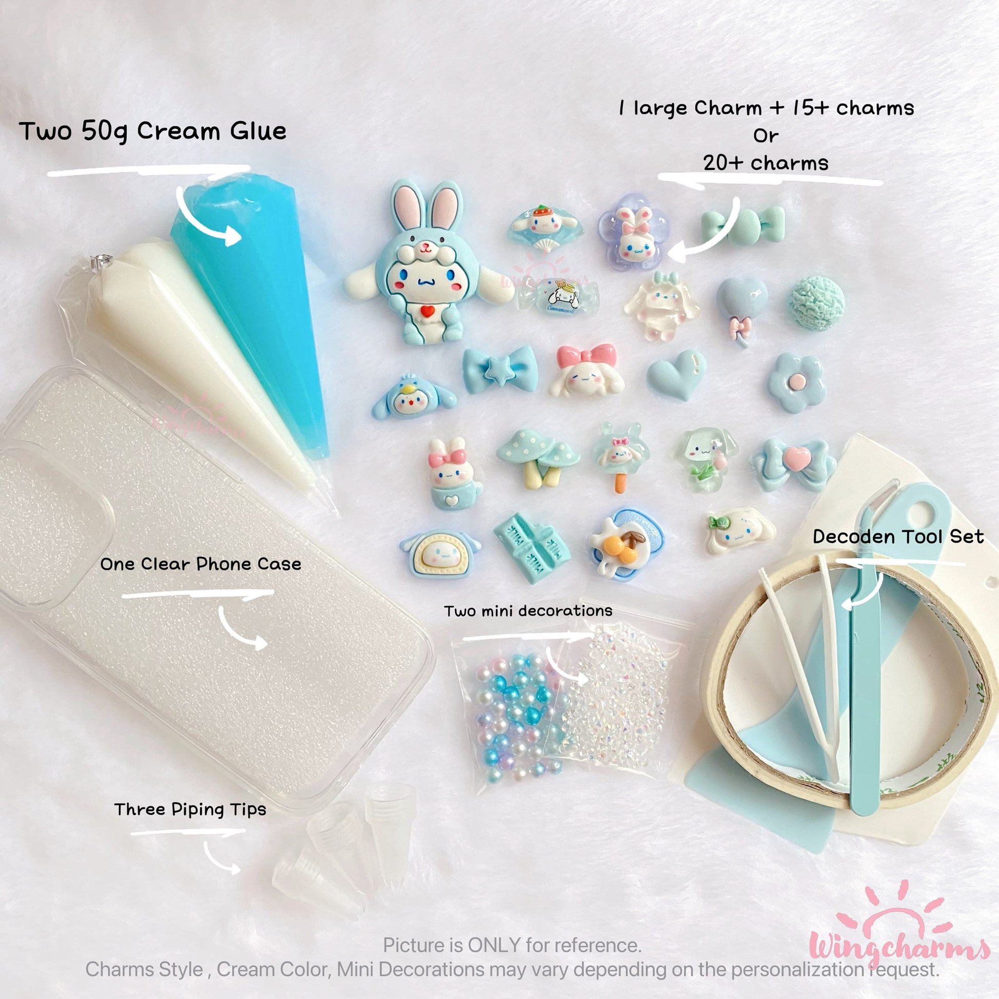 Decoden Cream Glue and Charms Phonecase Kit Decoden Cream Glue and Charms Phonecase Kit