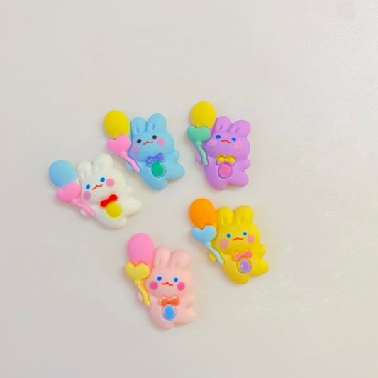 Ballon Bunny charms set of 5