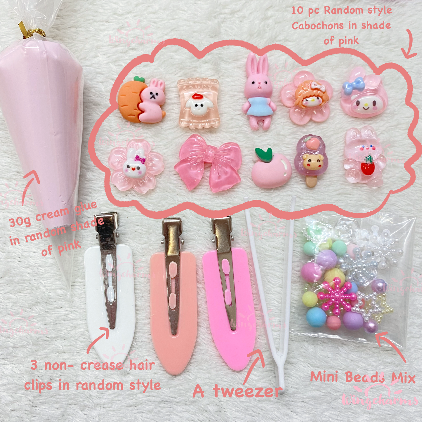 Decoden HairClips DIY kit