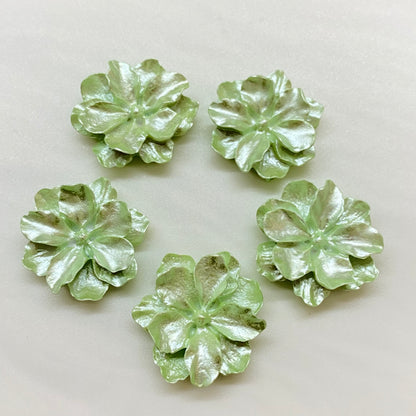 Camellia Flower Charms set of 5