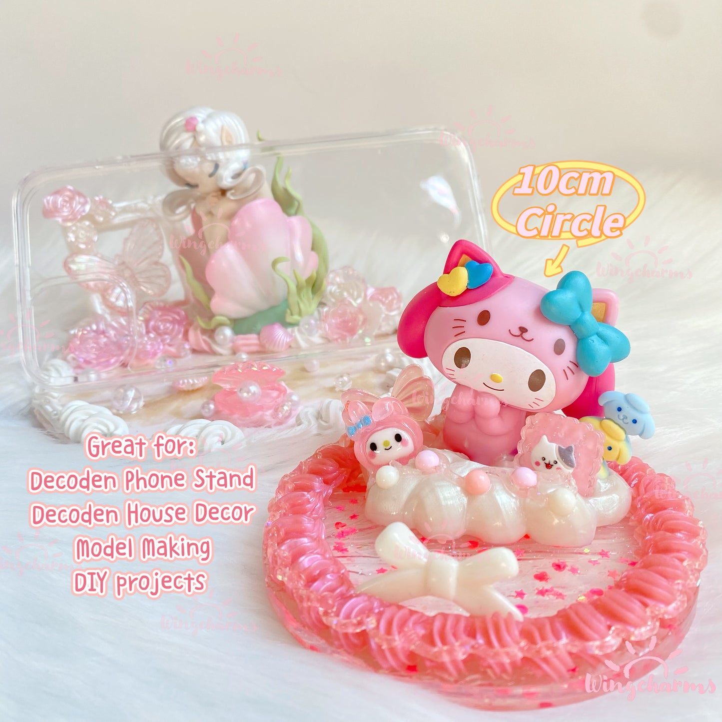 Clear Acrylic Plates for Decoden Phone Stand and DIY projects