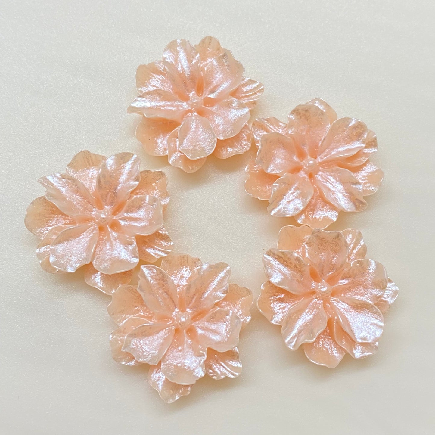 Camellia Flower Charms set of 5