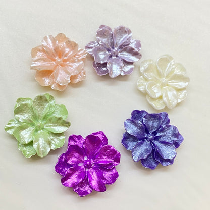 Camellia Flower Charms set of 5